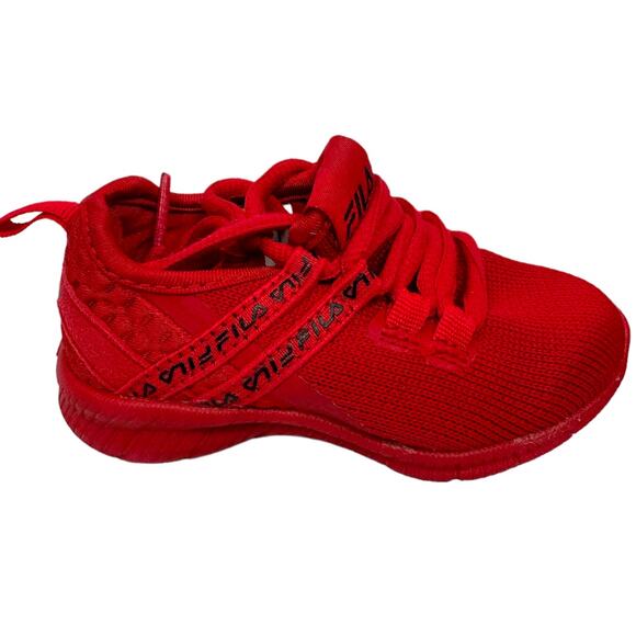 FILA boy's red lace up sneakers toddler size 6 - Picture 1 of 6